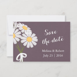 Elegant Floral White Daisies Save the Date Wedding