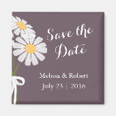 Elegant Floral White Daisies Save the Date Wedding Magneet (Voorkant)