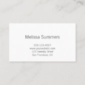 Elegant Floral White Daisies Visitekaartje (Achterkant)