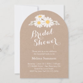 Elegant Floral White Daisies Vrijgezellenfeest Kaart