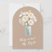 Elegant Floral White Daisies Vrijgezellenfeest Kaart (Achterkant)