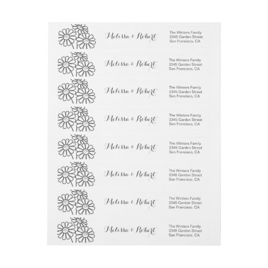 Elegant Floral White Daisies Wedding (Vel)