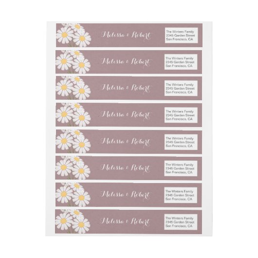 Elegant Floral White Daisies Wedding (Vel)