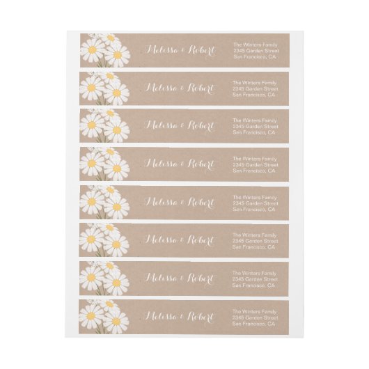 Elegant Floral White Daisies Wedding (Vel)