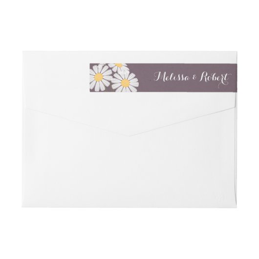 Elegant Floral White Daisies Wedding (Achterkant)
