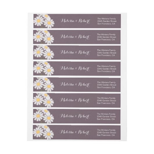 Elegant Floral White Daisies Wedding (Vel)