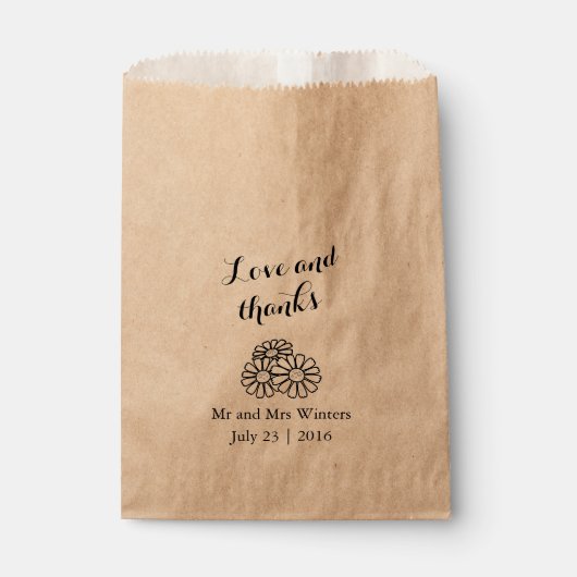 Elegant Floral White Daisies Wedding Bedankzakje (Voorkant)