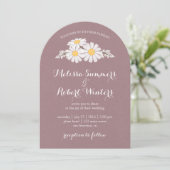 Elegant Floral White Daisies Wedding Kaart (Staand voorkant)