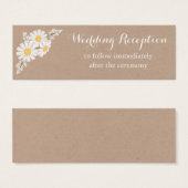 Elegant Floral White Daisies Wedding Reception Mini Visitekaartjes (Voorkant /achterkant)