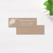 Elegant Floral White Daisies Wedding Reception Mini Visitekaartjes (Bureau)