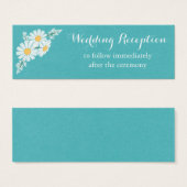Elegant Floral White Daisies Wedding Reception Mini Visitekaartjes (Voorkant /achterkant)