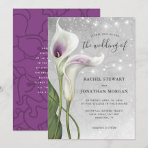 Elegant Floral White en Paarse Calla Lily Wedding