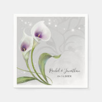 Elegant Floral White en Paarse Calla Lily Wedding