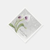 Elegant Floral White en Paarse Calla Lily Wedding Servet