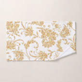 Elegant Floral White Gold Bad Handdoek (Handdoek)