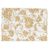 Elegant Floral White Gold Groot Cadeauzakje (Achterkant)