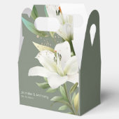 Elegant Floral White Lilies Bedankdoosjes (Geopend)