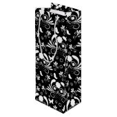 Elegant floral wijn cadeautas (Achterkant Gekanteld)