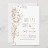 Elegant Floral Wilde Vrijgezellenfeest Gold Foil Kaart (Voorkant)