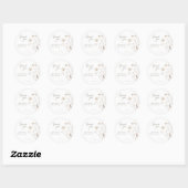 Elegant Floral Wildflower Baby shower Ronde Sticker (Vel)