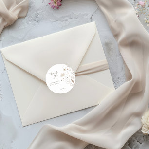 Elegant Floral Wildflower Baby shower Ronde Sticker