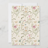 Elegant Floral Wildflower Boho Bridal Brunch Kaart (Achterkant)