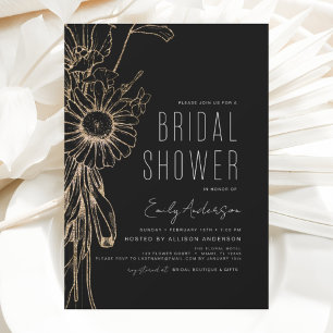 Elegant Floral Wildflower Vrijgezellenfeest Boho Kaart