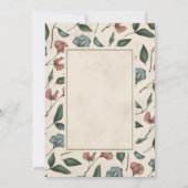 Elegant Floral Wildflower Wedding Invitation Kaart (Achterkant)