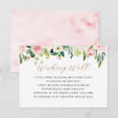 Elegant Floral Wishing Well Informatiekaartje (Voorkant / Achterkant)