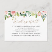 Elegant Floral Wishing Well Informatiekaartje (Voorkant)