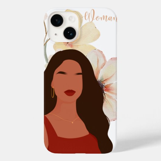 Elegant Floral "Woman" Phone Case - Feminine Botan (Achterkant)
