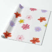 Elegant Floral Wrapping Paper Cadeaupapier (Uitgerold)