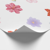 Elegant Floral Wrapping Paper Cadeaupapier (Hoek)