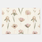 Elegant Floral Wrapping Paper Set of 3 (Voorkant 3)