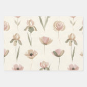 Elegant Floral Wrapping Paper Set of 3 (Voorkant 2)