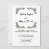 Elegant floral wreater botanical greenery Wedding Kaart (Voorkant)