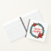 Elegant Floral Wreater Kerstmis | Laptop Notitieboek (Binnen)