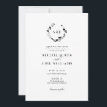 Elegant Floral Wreath Classic Wedding Invitation Kaart<br><div class="desc">Elegant Floral Wreath Classic Wedding Invitation</div>