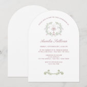 Elegant Floral Wreath First Community Kaart (Voorkant / Achterkant)