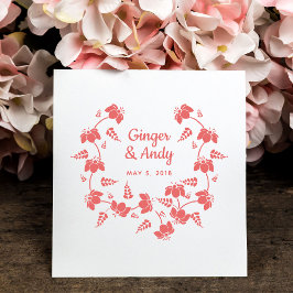 Elegant Floral Wreath Rubberstempel