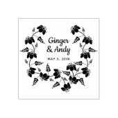 Elegant Floral Wreath Rubberstempel (Afrduk)