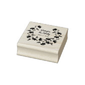 Elegant Floral Wreath Rubberstempel (Stempel)