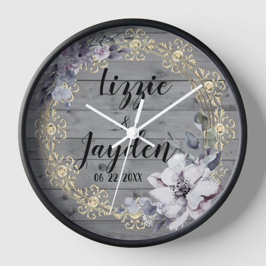 Elegant Floral Wreath Rustic Wedding (Voorkant)