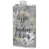 Elegant Floral Wreath Rustic Wedding Heupfles (Links)