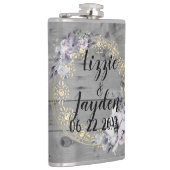 Elegant Floral Wreath Rustic Wedding Heupfles (Rechts)