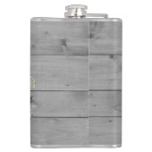 Elegant Floral Wreath Rustic Wedding Heupfles (Achterkant)