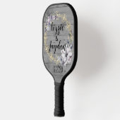 Elegant Floral Wreath Rustic Wedding Pickleball Paddle (Links)