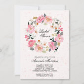 Elegant Floral Wreath Vrijgezellenfeest Kaart (Voorkant)