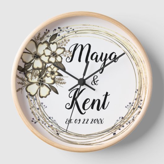 Elegant Floral Wreath Wedding (Voorkant)