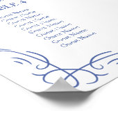 Elegant Floral Wreath Wedding Seating Chart Poster (Hoek)